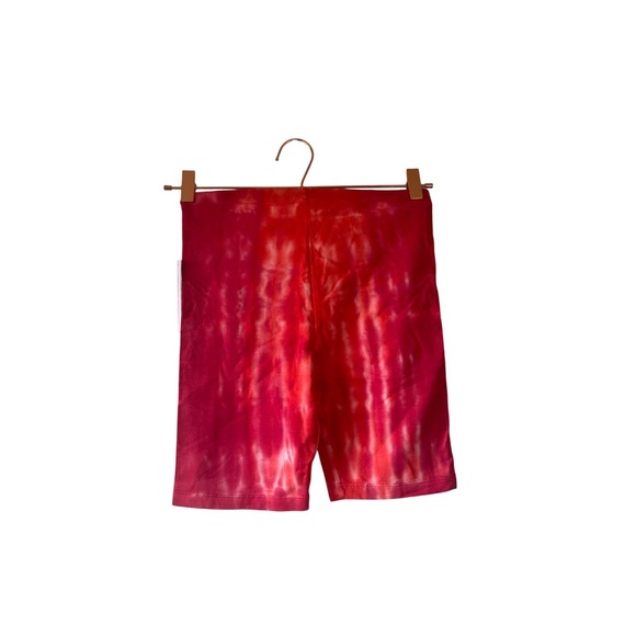Cotton Citizen Pants - NWT Cotton Citizen Siena Ribbed Biker‎ Shorts Cherry Red Pink Tie Dye XS